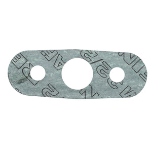 A flat, oval-shaped gasket known as the AGCO Seal - F339202090050, featuring three circular holes and printed text on its surface. No current product description available for further details.