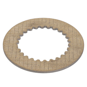 The AGCO Inner Disc - F339300020610 is a circular toothed friction disc featuring a textured surface with an open center, designed for high friction stability and superior performance.