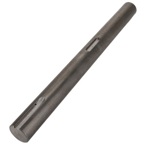 A cylindrical metal rod known as the AGCO SHAFT - D26747183, featuring two elongated holes situated along its length. This product is offered by the brand AGCO.