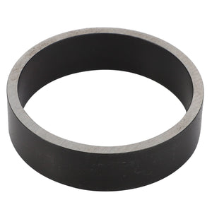 An AGCO | RING - F716300020208, a cylindrical metal ring with a sleek black and silver finish, possibly a sophisticated mechanical component.