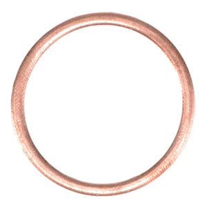 The AGCO Sealing Ring - 391313X1 is a plain, round, metallic ring with a smooth surface and a copper-like appearance, reminiscent of the robust design found in Massey Ferguson Models.