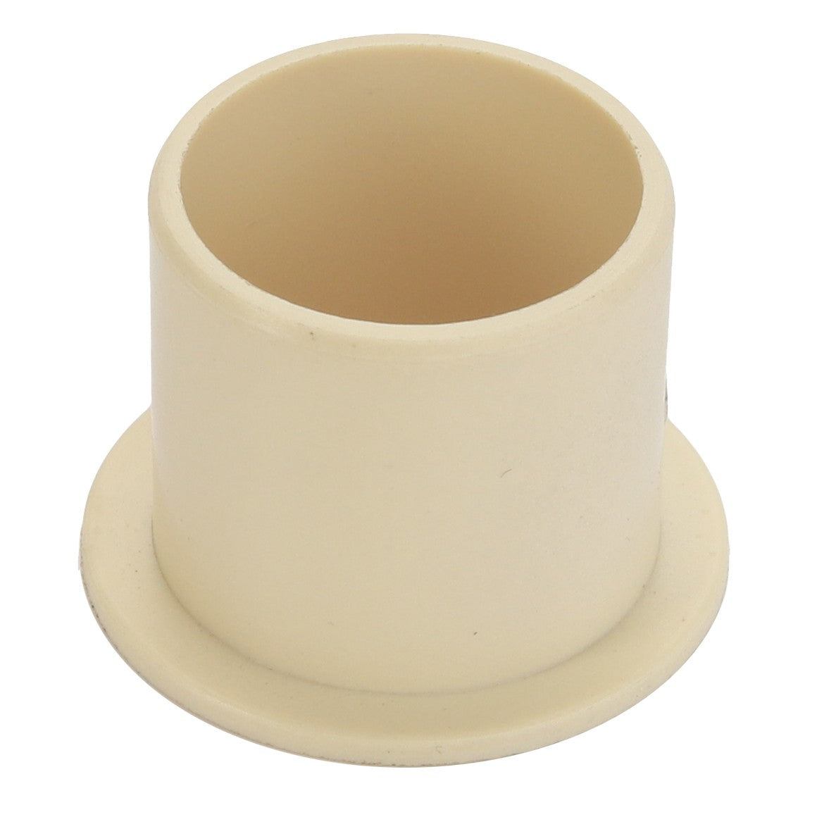 The AGCO | Bush - Acp0337420 is a cylindrical beige plastic bushing featuring a flanged end. No current product description available.