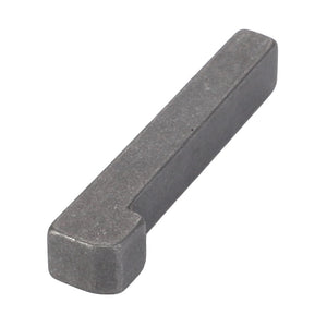 The AGCO GIB Key - D43155000 by AGCO is a metal rectangular key featuring one rounded end and a step notch near the other end, designed for mechanical purposes. Currently, no additional product description information is available.