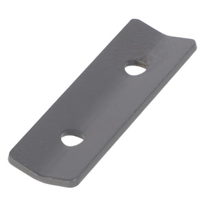 The AGCO Holder - Acx2545970 is a rectangular, dark grey metal plate with two holes positioned along its length.