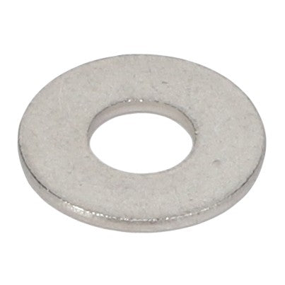 The AGCO | WASHER - AG332186, manufactured by AGCO, is a durable metal flat washer featuring a central hole. It is typically used alongside bolts or screws to evenly distribute the load of threaded fasteners.