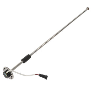 The AGCO Fuel Level Sensor - ACY1581100, a metallic rod with a round base and electronic wiring attached at one end, currently has no product description information available.