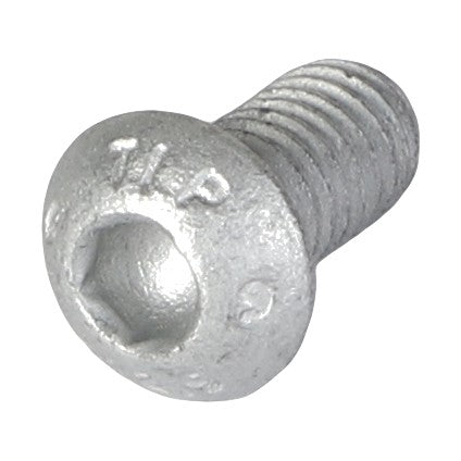 Close-up of the AGCO | Hex Socket Screw - Acw5118150, featuring a silver, hex-socket cap and a rounded head, shown against a white background. A detailed product description is currently unavailable.