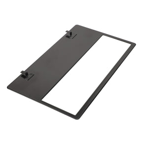 The AGCO | Radio Cover - Acw0598620 by AGCO is a black plastic cover with two clips, one on the left and one on the top side, leaving the right side open. Currently, no product description information is available for this item.