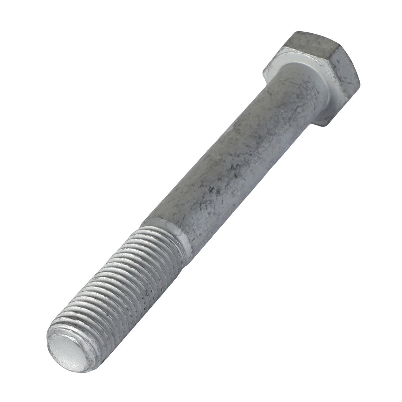 A hexagonal bolt by AGCO (model Acw0884580) with a silver finish, featuring a threaded shaft and a hexagonal head, is shown against a plain white background. Please note, no current product description information is available.