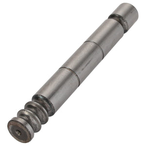 The AGCO | SHAFT - D46143600 is a cylindrical metal shaft featuring multiple segments and a screw-like end. At the moment, no additional product description information is available.