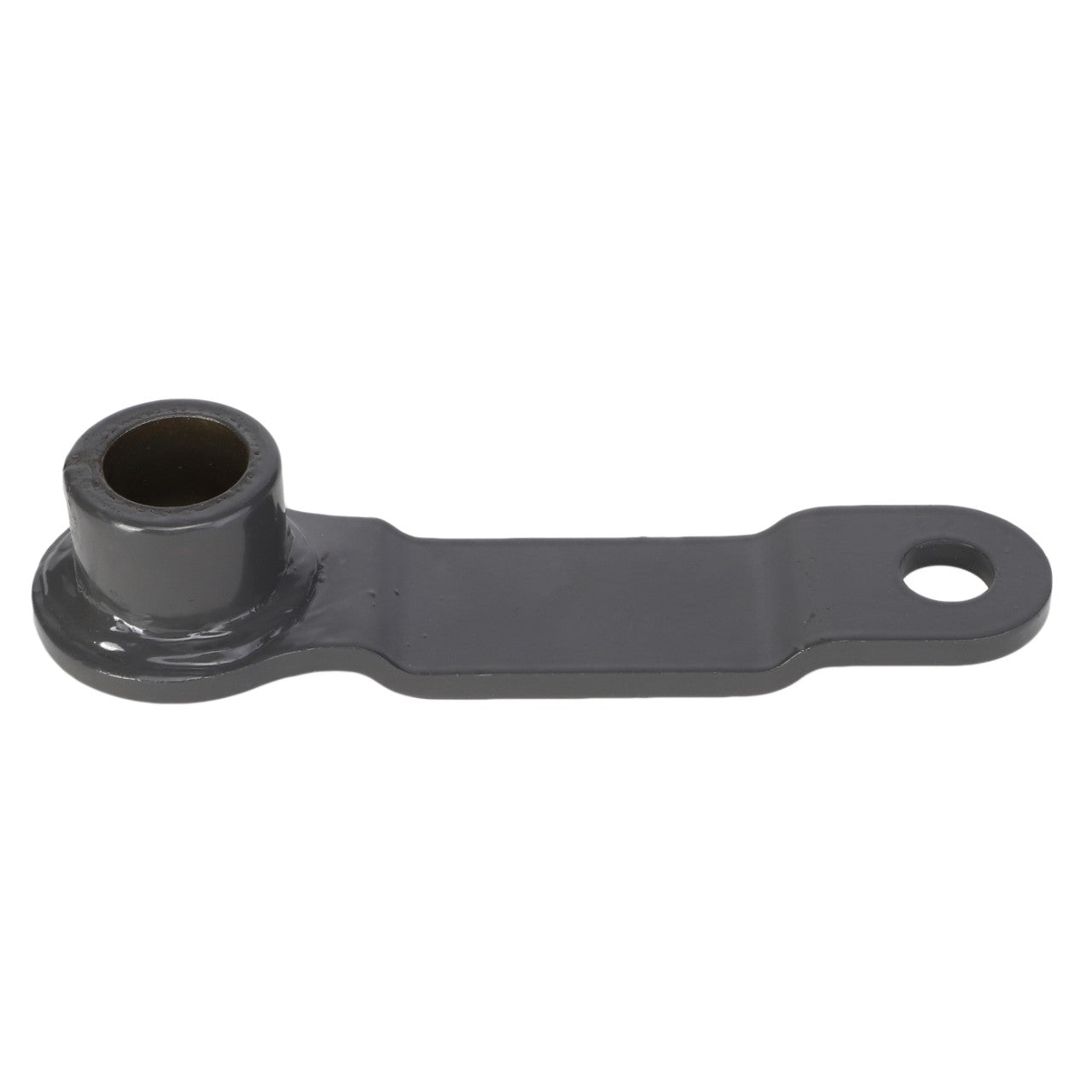 Product Description: Introducing the AGCO Arm - Acw2523800, a high-quality metal lever arm designed by AGCO. This component features one end specifically crafted for bolt attachment, while the other end includes a cylindrical bushing. Further product details are currently unavailable.