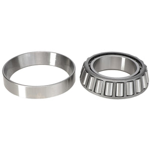 This product description showcases an image of the AGCO | BEARING CUP - ACP0226730 with its outer race separated. The roller bearing features tapered cylindrical rollers, while the outer race presents as a smooth, ring-like component. For more details or inquiries, please contact our support team.