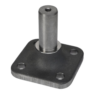 Currently, there is no product description available for the AGCO Shaft - Acw4660200 by AGCO, which features a cylindrical shaft mounted on a square base with four bolt holes and a threaded center.