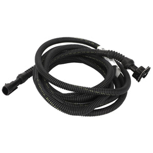 No current product description is available for the AGCO | Wiring Harness - Acp0325500, a coiled black electrical wiring harness that includes connectors at both ends and is designed for automotive or industrial use.