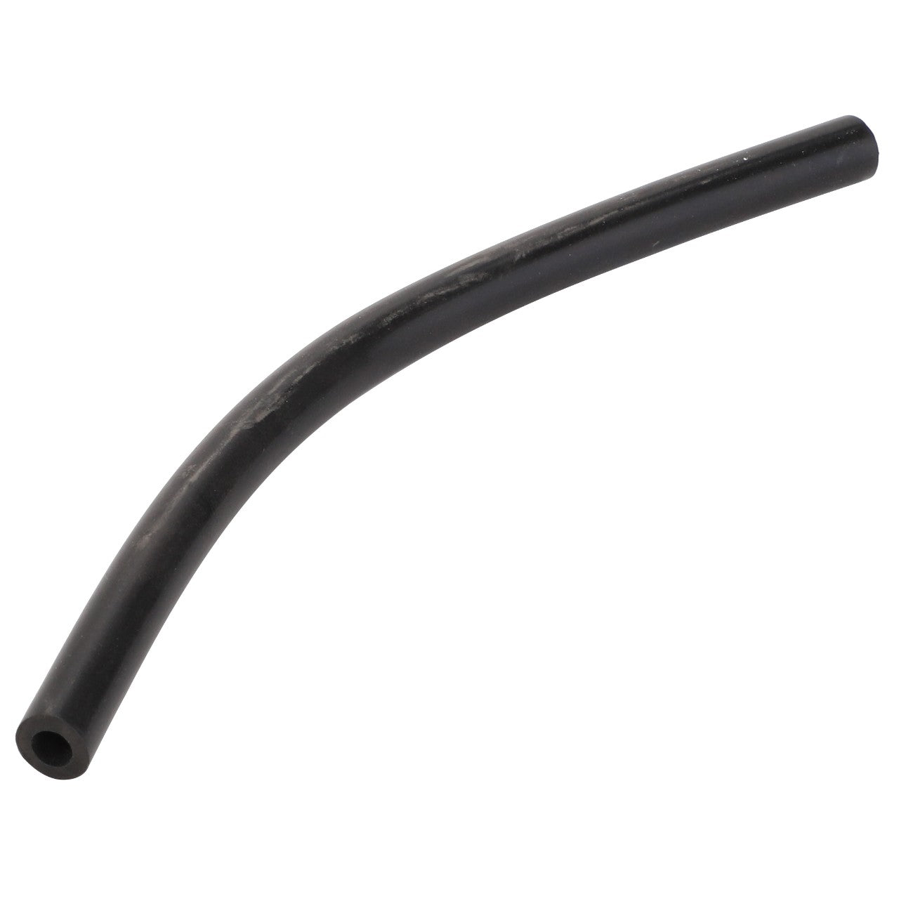 A slightly bent black rubber tube with a hollow interior, identified as AGCO | Brake Hose - 6305117M1 by the AGCO brand, currently lacks a product description.