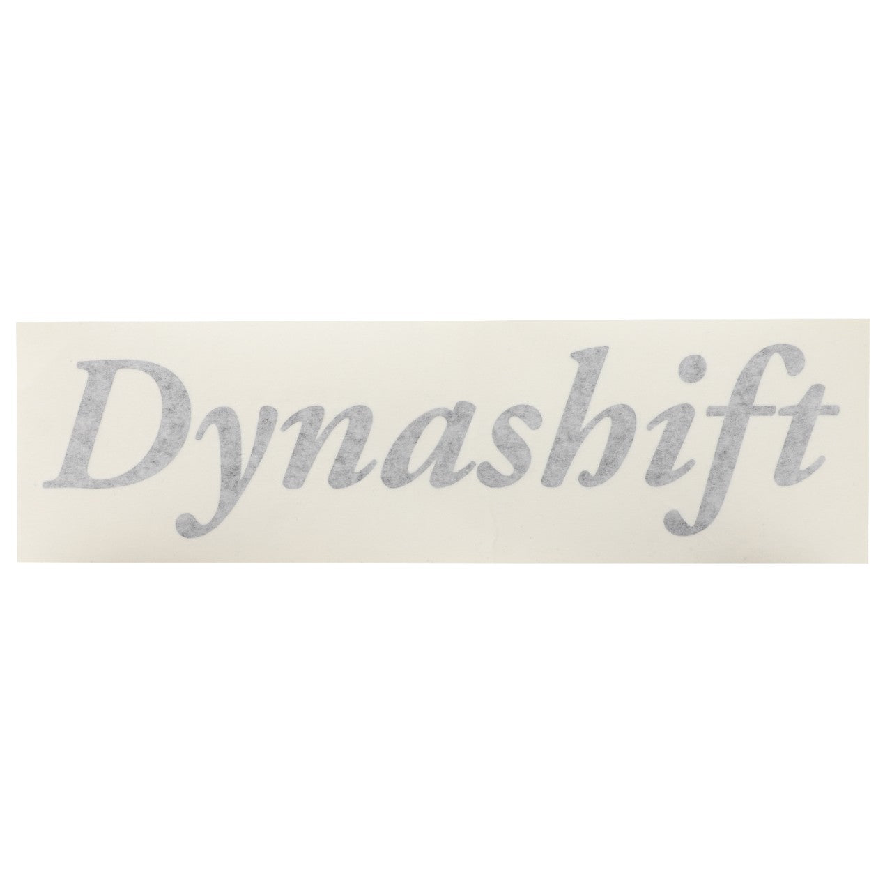 Text reading "Dynashift" in a gray cursive font on a white background, featured as the AGCO | Decal, Dynashift - 4274858M1, designed with the quality of durable stickers suited for agricultural machinery decals.