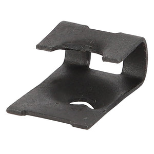 A metal U-clip with a rectangular hole and curved design, identified as the AGCO | CLIP - D43426402 by the AGCO brand, lies on a white surface, but unfortunately, no current product description information is available.