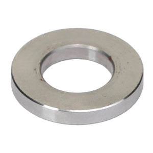 The AGCO | Sleeve - V836328922 by AGCO is a metallic washer featuring a circular hole in the center, designed to distribute load or prevent damage from screw or bolt heads. No current product description available.