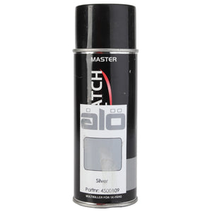 A black and silver spray paint can with the brand name "AGCO" and the word "Master" on it, labeled as silver color. Part number: AL4500109. No current product description information available.