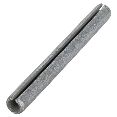 The AGCO | Roll Pin - Acp0003060 is a cylindrical metal pin featuring a partial slit that runs along its length.