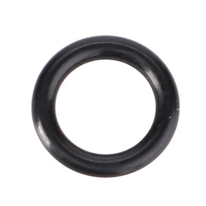 A round, black rubber O-ring against a white background, showcasing the AGCO | O-Ring, Control Valve & End Plate - F916961022050 by AGCO, designed to meet high-performance demands.