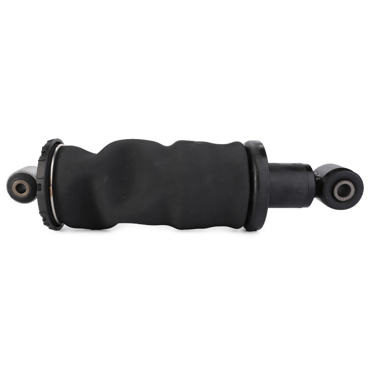 A black rubber and metal AGCO shock absorber (G737500201100) on a white background, reminiscent of the robust engineering found in Fendt Vario models.