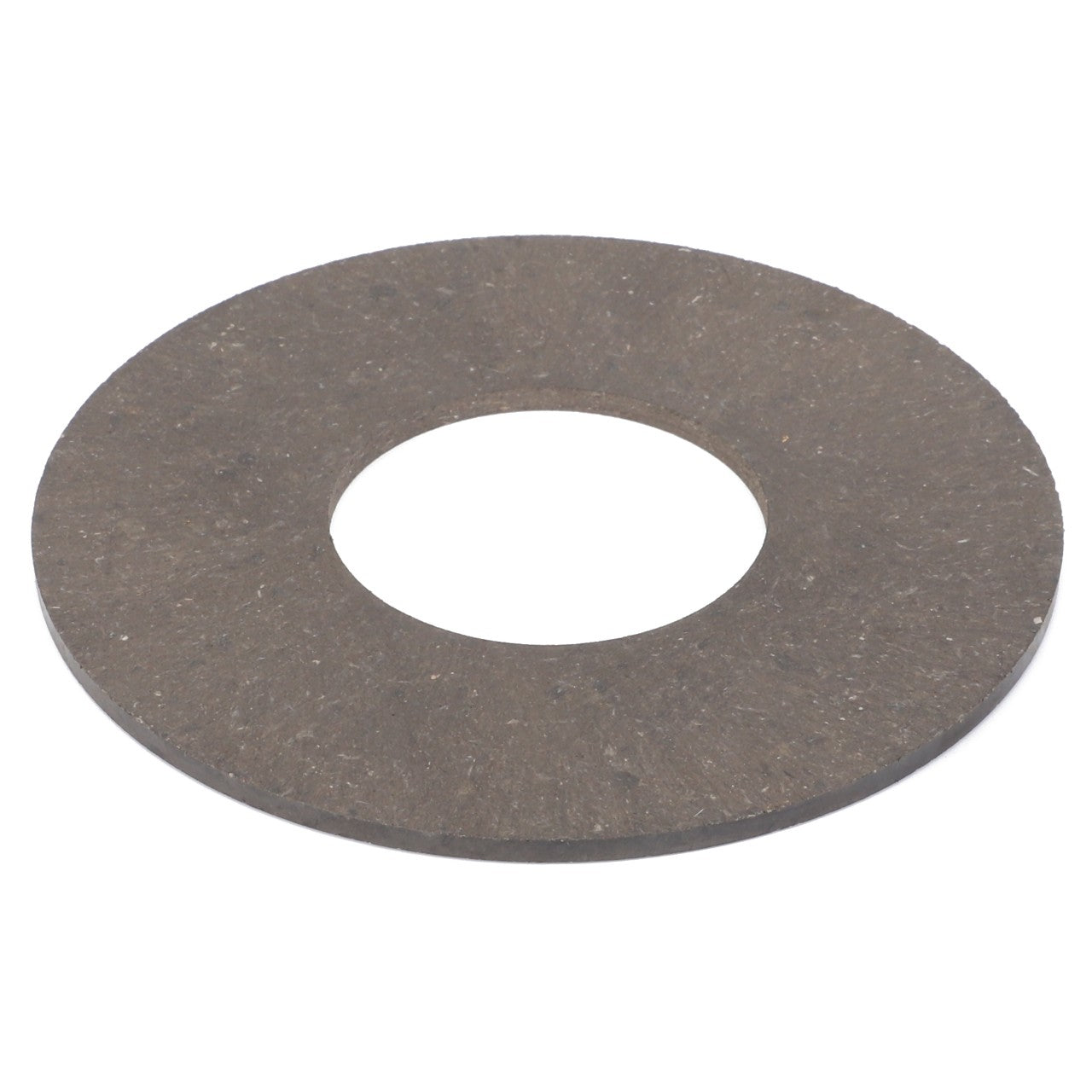 A sleek, round AGCO friction disc (D45903800) with a dark finish and a large central hole, elegantly positioned against a crisp white background.