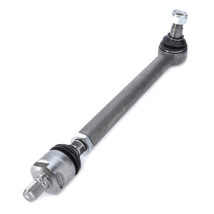 A metal automotive suspension tie rod with AGCO’s Tie Rod & Ball Joint Assy - F350300020180 at each end ensures increased safety.