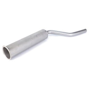 A metal exhaust pipe with a cylindrical body and a bent end, typically used for automotive applications, exemplifies the precision you would expect from an AGCO product like the Engine Oil Filter Cartridge H725860060030.