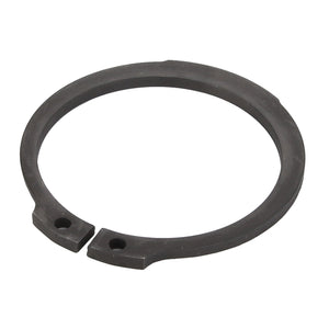 The AGCO CIRCLIP - D42509500 is a metal snap ring featuring two small holes at its open ends. No current product description information is available.