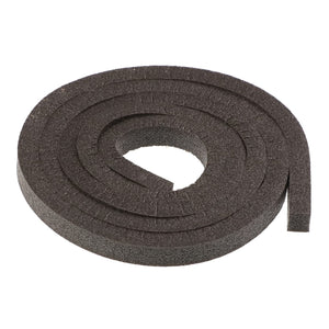 Here's an improved version of the description with the keyword added:

The AGCO Door Seal - Acw4389300 is a rolled-up strip of dark gray foam weatherstripping with an adhesive backing.