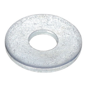 The AGCO | WASHER - AL5013916 from AGCO is a metallic flat washer with a central hole, commonly used in various mechanical applications.