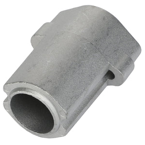 The AGCO | INSERT - AL302697 is a sleek metallic cylindrical component from AGCO, featuring a slightly angled top and notched sides, evocative of an industrial part or connector.