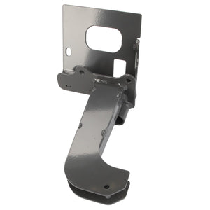 An angled, metallic gray mounting bracket with several cutouts and holes for attachment, known as the Bracket - Acw1746940 by AGCO. No current product description information is available.