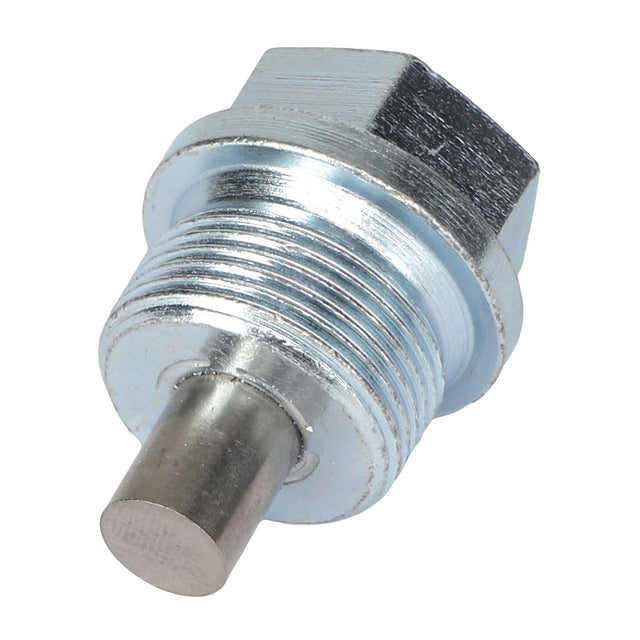 The AGCO | Plug - Acp0411020 by AGCO is a metal cylinder with threads and a hexagonal head, commonly used as a mechanical or industrial component.