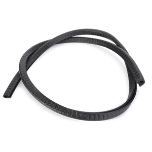 A coiled black rubber seal with a textured surface, made from high-quality materials, such as the AGCO Hood Panel Seal (3814745M2), measuring 770 mm in length.