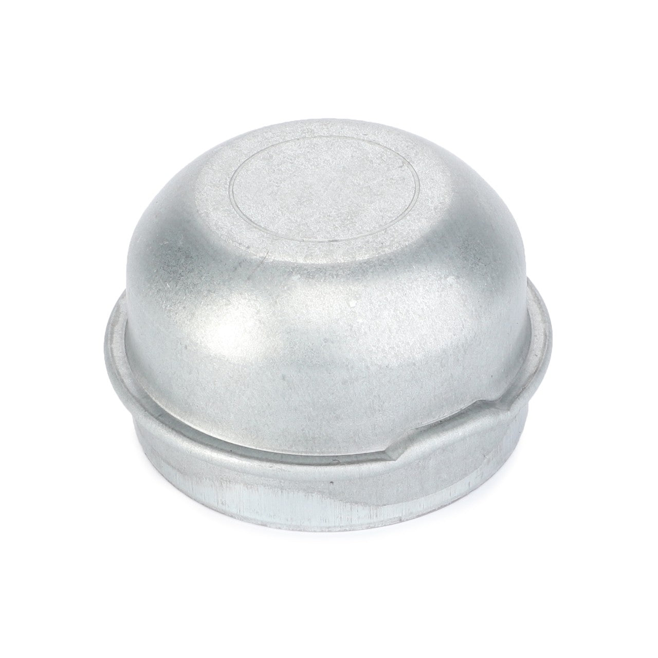 The AGCO | Cap - Fel121327 by AGCO is a silver metal dome-shaped object with a circular flat top and a small lip around the base, reminiscent of the sleek design found in Fendt models.