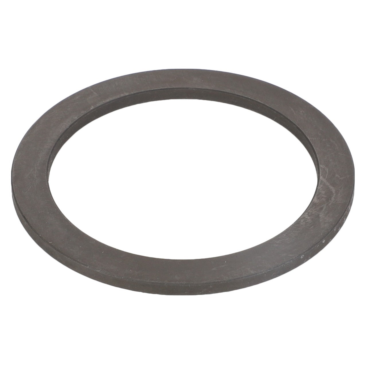 Image of a flat, circular metal washer with a large central hole, viewed from above on a white background, ideal for use in Valtra Models. This is the AGCO Washer - 3799345M1.