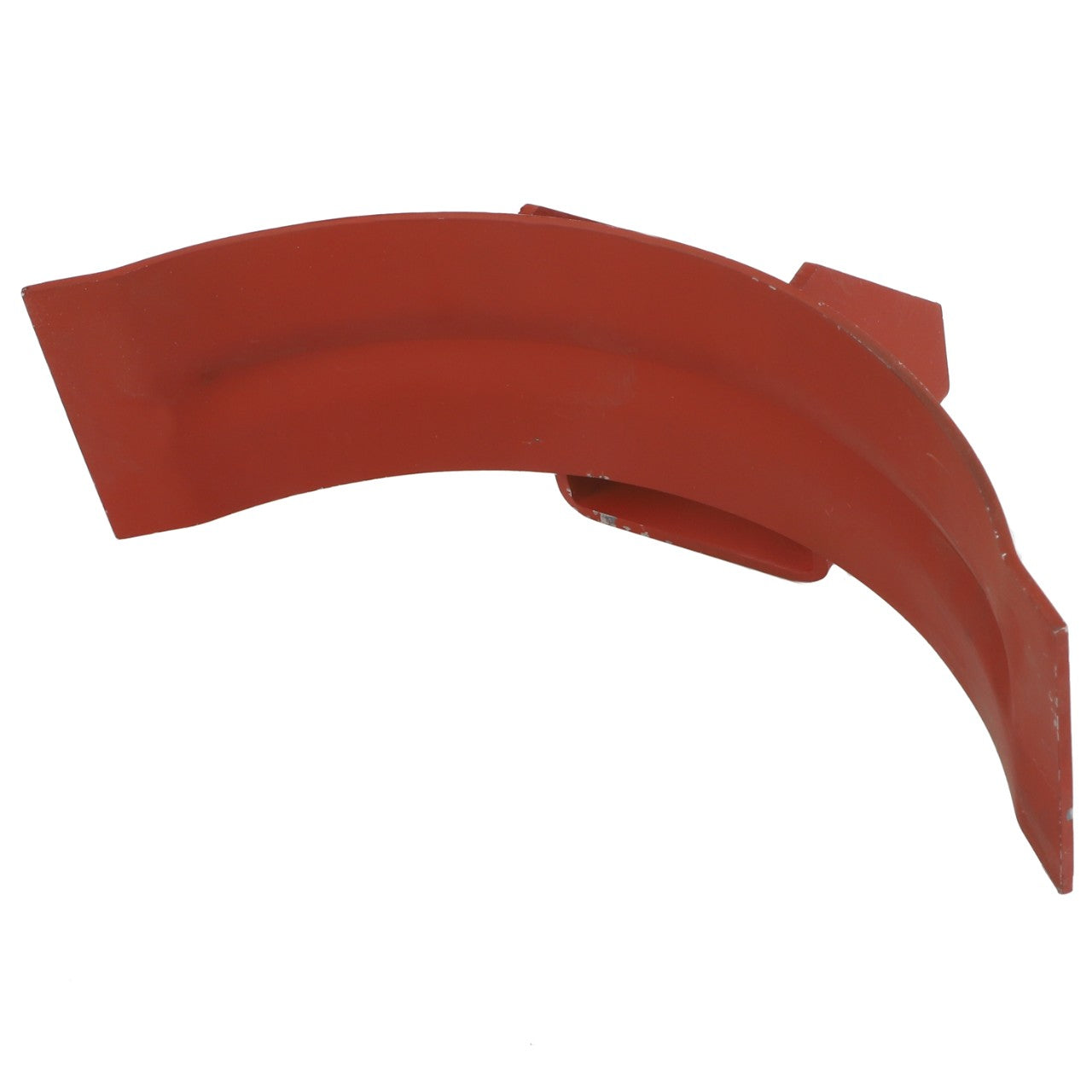 A curved red metal part with a rectangular base, featuring a smooth finish and slight wear marks. This item can be identified as the AGCO | BAND - D28786553 by AGCO. There is currently no description available for similar products.