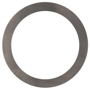 The AGCO | Adjusting Washer - Fel126320 by AGCO is a flat, circular metal washer featuring a large central hole and smooth surface, ideal for use in various machinery, including Valtra models.