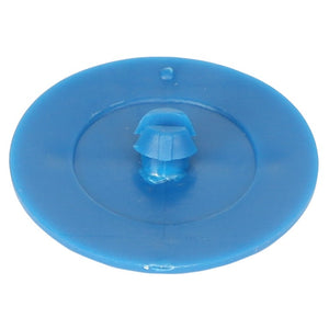 AGCO's Padding - 4282510M1 is a blue plastic push dart toy with a round base and a pointed center, perfect for young enthusiasts of Valtra models.