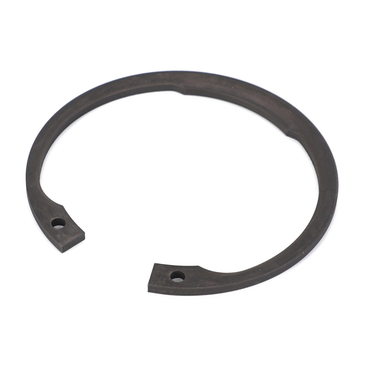 The AGCO Internal Retaining Ring - 1440819X1, often used in Massey Ferguson models, features two small holes near its open ends.