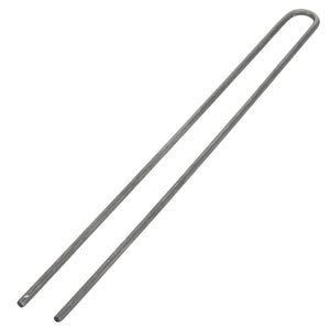 The AGCO TINE - D28350208, a U-shaped metal rod with parallel straight legs and a rounded bend at one end, is typically used in industrial or construction applications. Currently, no further product description information is available.