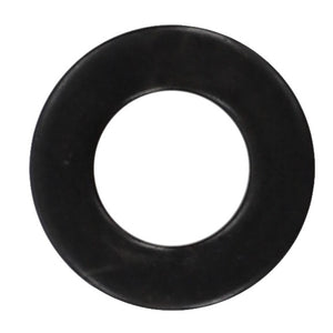 A black rubber washer with a round hole in the center, depicted against a plain white background. This item is identified as the AGCO | Flat Washer - Acw1325550 from the brand AGCO.