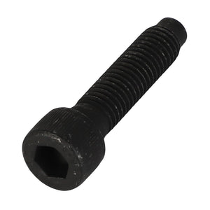 An AGCO Socket Head Bolt (737812030170) suitable for Fendt Vario models is shown against a white background. The black bolt features a cylindrical head and a threaded shaft.