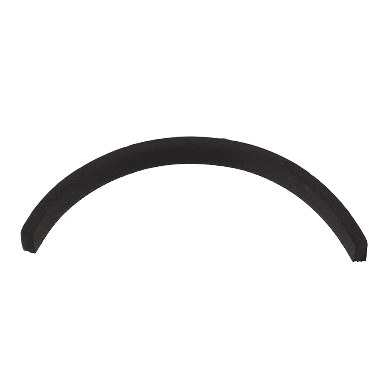 The AGCO Strip - Acw1170060 is a curved, solid black rubber strip with a slight wedge shape, designed in the form of an arch.