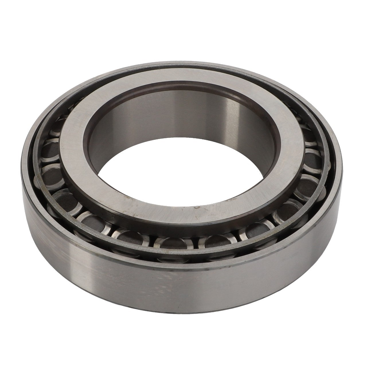 The AGCO | Bearing - La26800220 by AGCO is a precision-engineered metal cylindrical bearing featuring both an inner and outer ring, meticulously designed to reduce rotational friction while effectively supporting radial and axial loads.