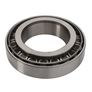 The AGCO | Bearing - La26800220 by AGCO is a precision-engineered metal cylindrical bearing featuring both an inner and outer ring, meticulously designed to reduce rotational friction while effectively supporting radial and axial loads.