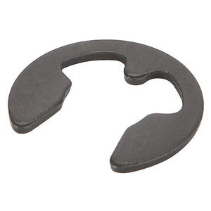 Close-up of the AGCO | CIRCLIP - D42555200, a small C-shaped metallic fastener commonly used to secure components on a shaft or in a groove. Note: No current product description is available.