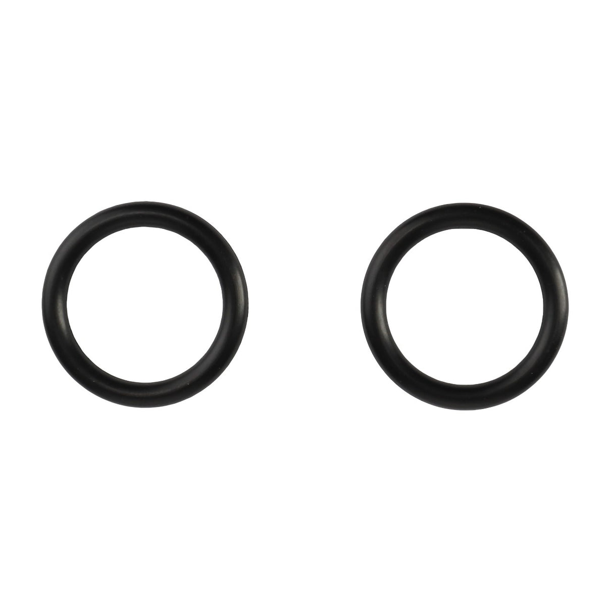 Two black rubber O-rings from the AGCO KIT, JOINT - AL10550068 placed side by side on a white background. Unfortunately, there is no current information available about their specific use or application.